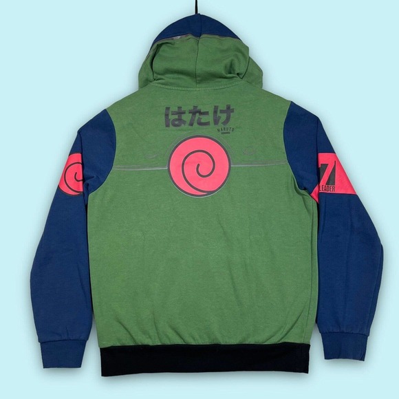 Hot Topic Mens Medium 2007 Naruto Shippuden Kakashi Army Full Zip L/s Hoodie - Picture 4 of 7